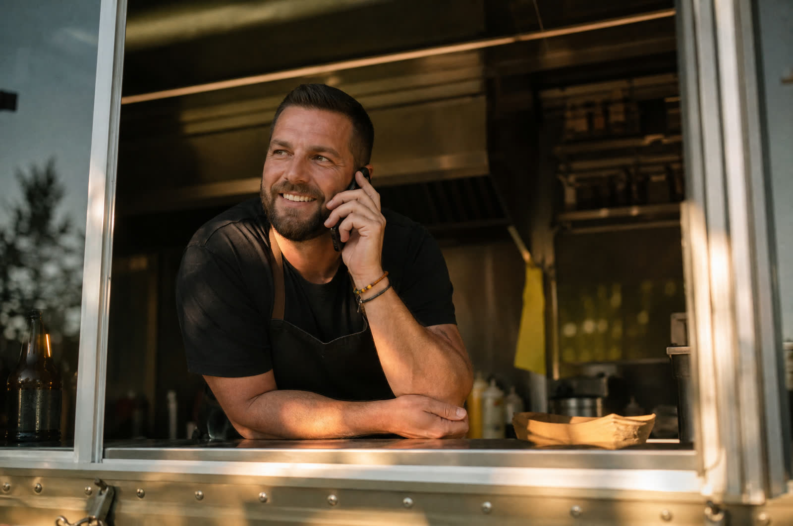 Business owner taking the call